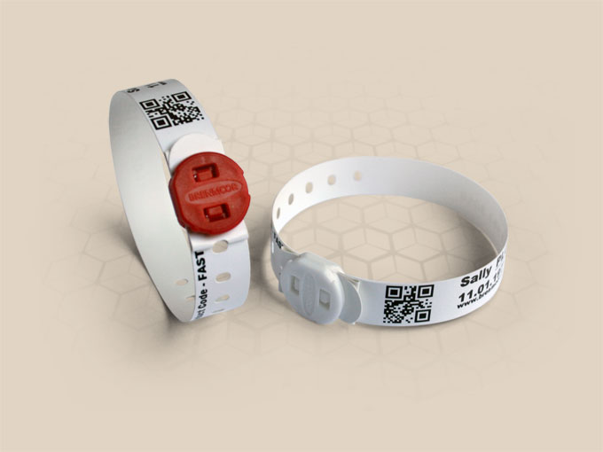 Brenmoor FAST15 white slim printable patient hospital bracelet