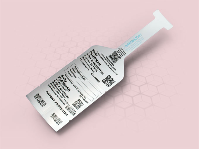 Brenmoor innovative MHRA compliant blood bag tag label