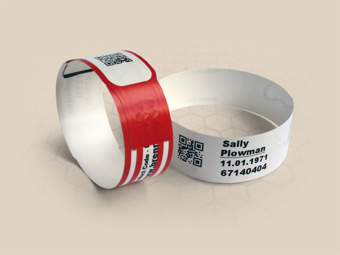 Brenmoor ECO100-Z white slim self sealing printable patient hospital bracelet