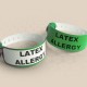 Brenmoor VIVID green coloured alert printable patient hospital bracelet
