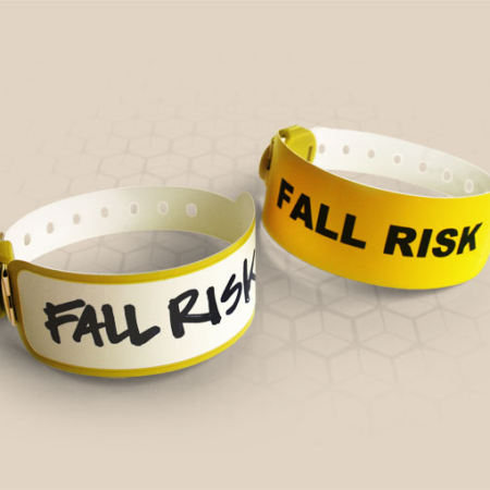 Brenmoor VIVID yellow coloured alert printable patient hospital bracelet